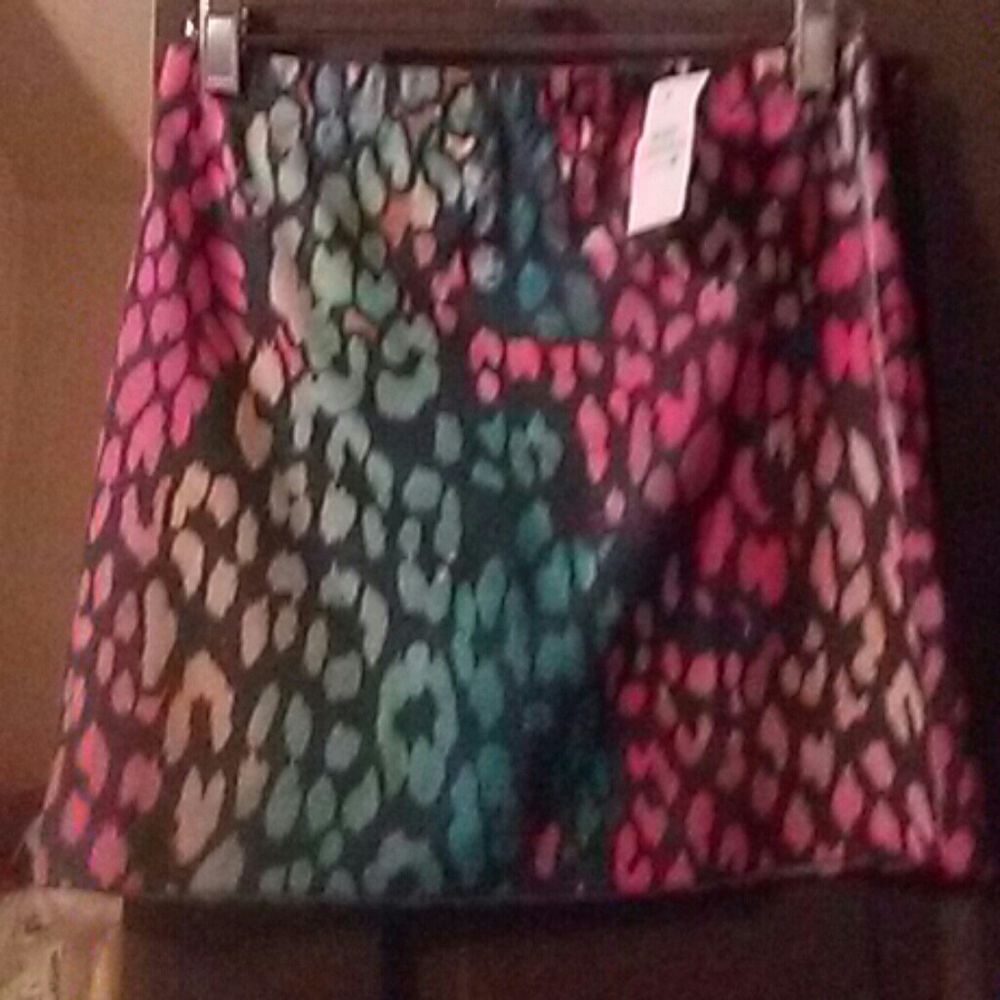 Mutli color mini skirt